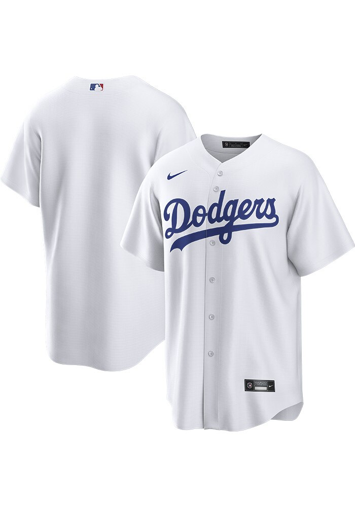 Los Angeles Dodgers Mens Nike Replica WHITE Home Jersey - 17323235