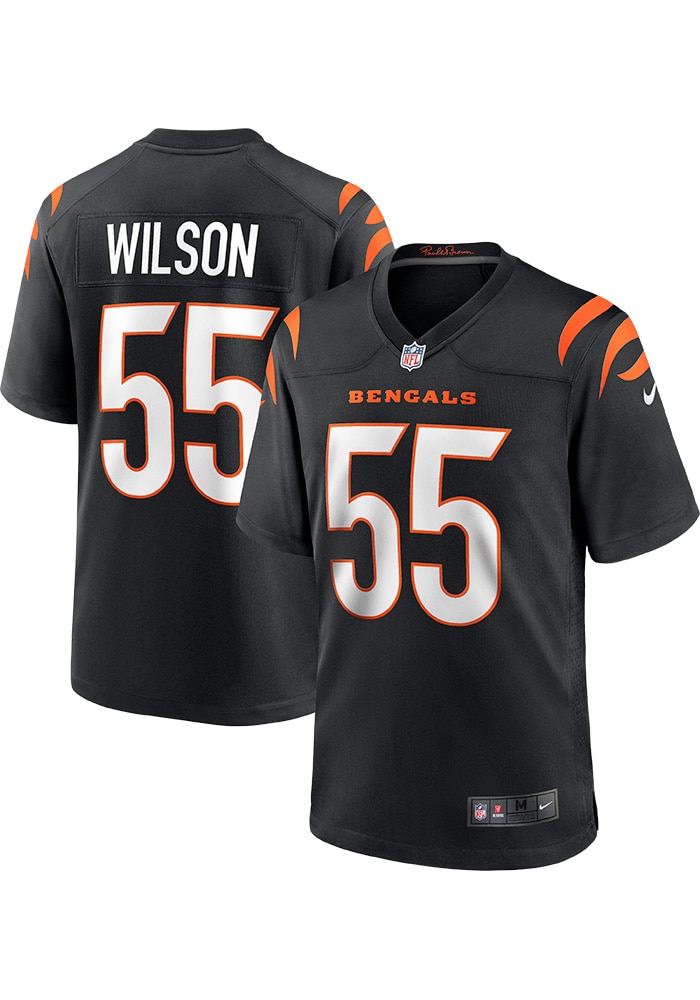 Logan Wilson Cincinnati Bengals BLACK Home Game Jersey - 17324360