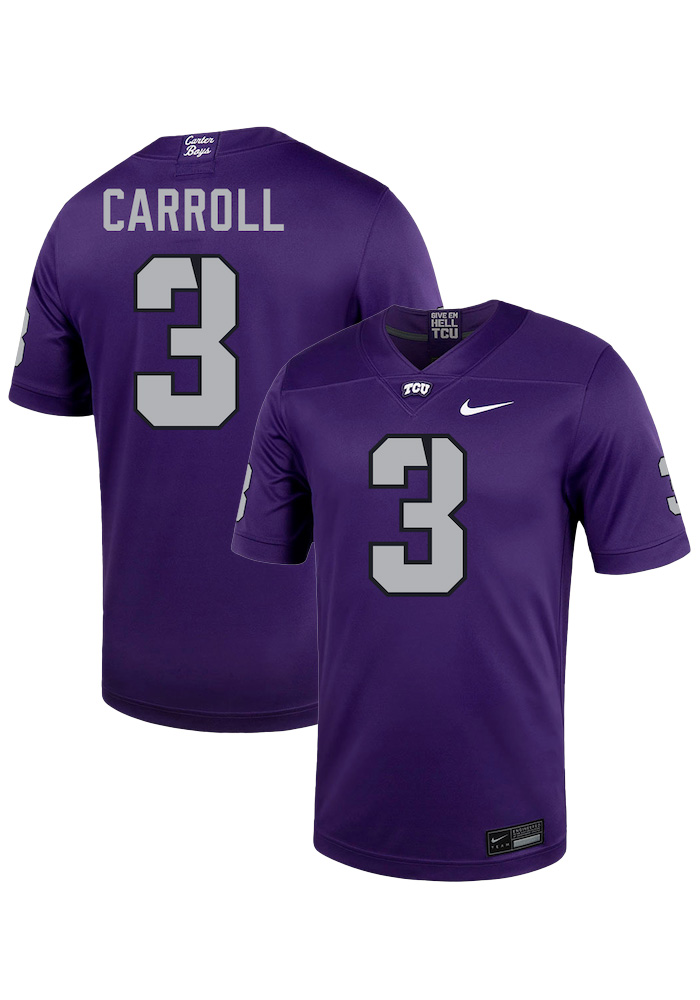 Kalen Carroll TCU Horned Frogs PURPLE NIL Name And Number Jersey