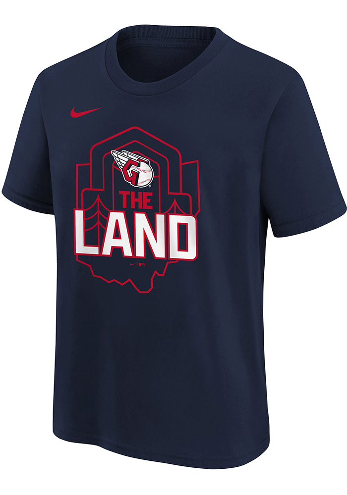 Nike Cleveland Guardians Youth NAVY Local Pack Short Sleeve Tee