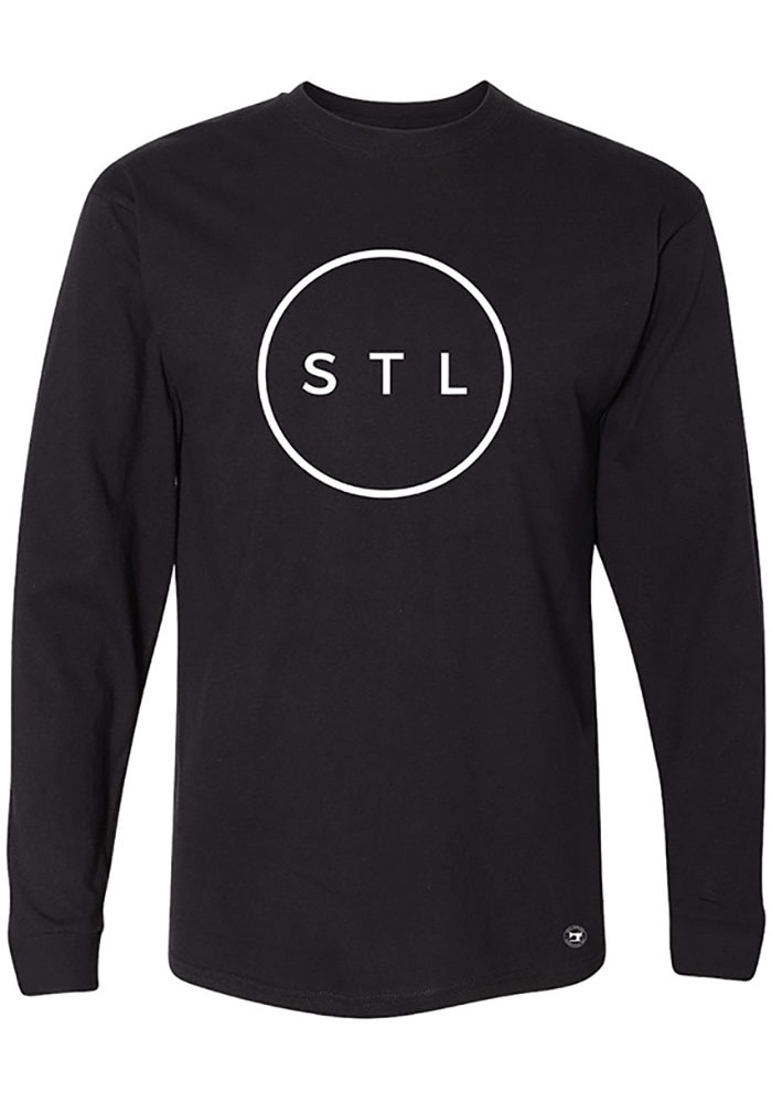 Arch Apparel St Louis Circle Tee Long Sleeve T Shirt BLACK - 18280005