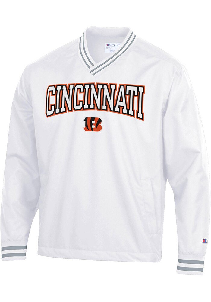 Champion Cincinnati Bengals Mens Arch Name White Pullover Jackets