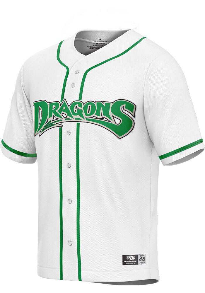 Dayton Dragons Mens Replica WHITE Home Jersey - 1850017