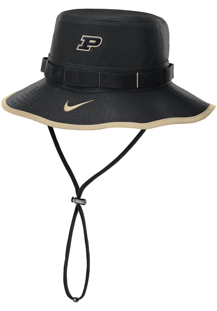 Nike Purdue Boilermakers BLACK Boonie Bucket Hat - 198600377