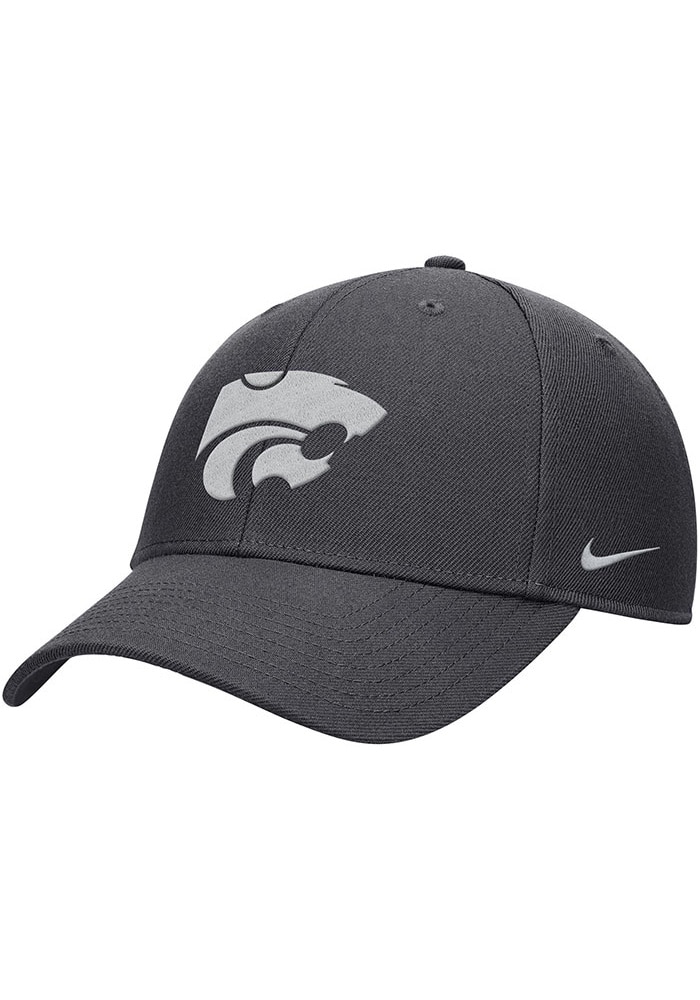 Nike K-State Wildcats CHARCOAL Club Cap - Ripstop Adjustable Hat