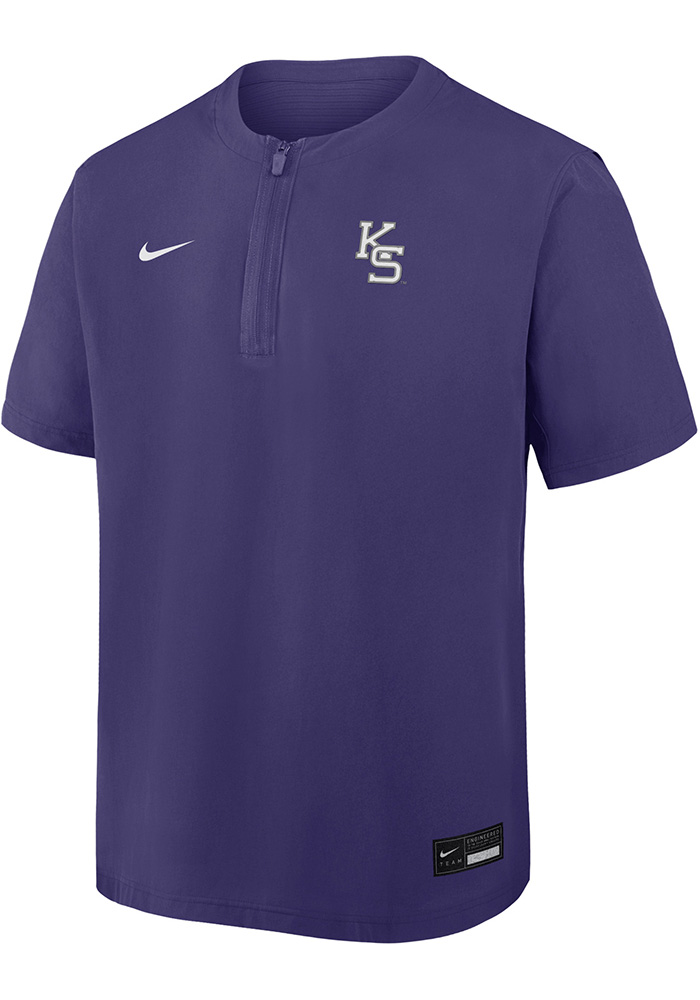 ウェア NIKE KB BASEBALL S/S TOP Nike K-State Wildcats Mens PURPLE Baseball Windshirt Short Sleeve