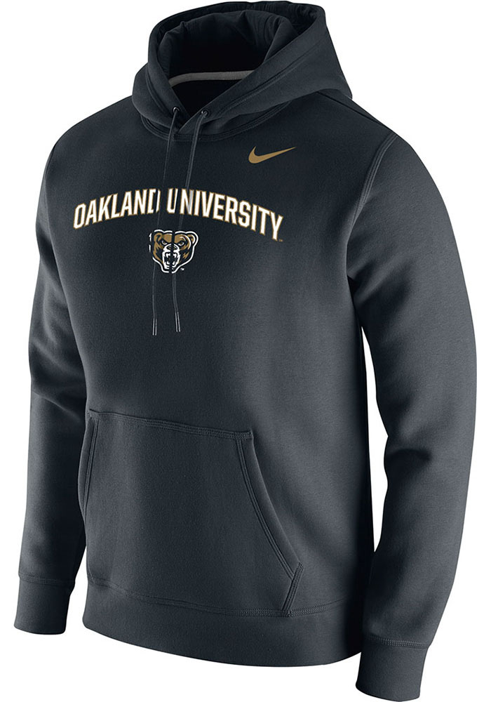 Nike Oakland University Golden Grizzlies Mens BLACK Arch Mascot