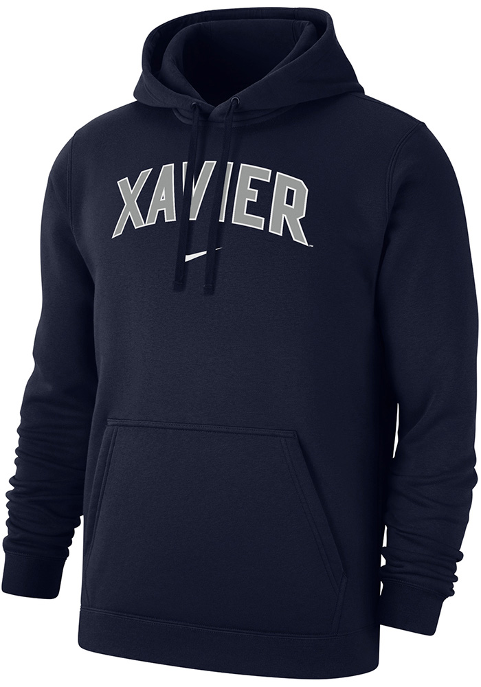 Nike Xavier Musketeers Mens NAVY Club Fleece Hoodie - 19861968