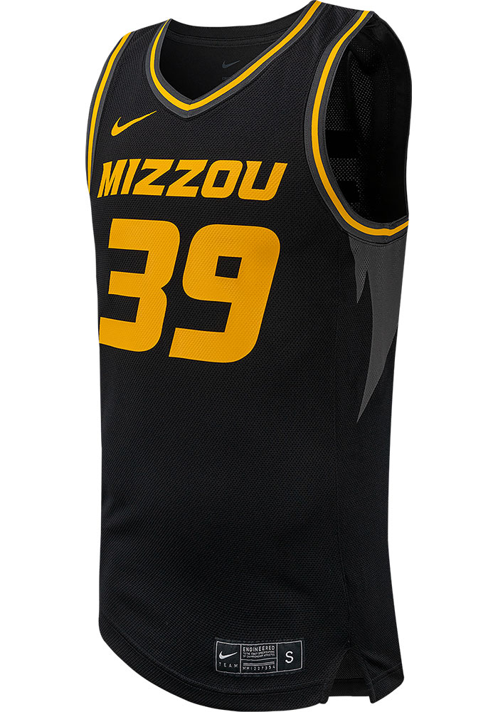 Nike Missouri Tigers BLACK Replica Basketball 39 Jersey - 19865933