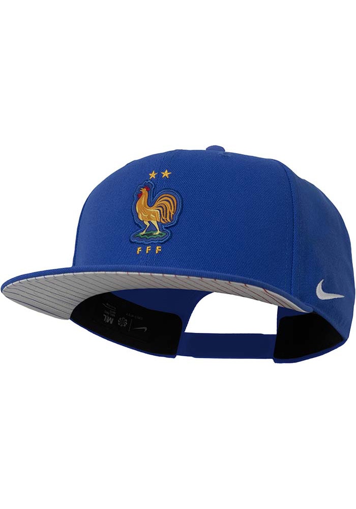 France National Team Nike BLUE Crest Pro Flat Bill Snapback Hat