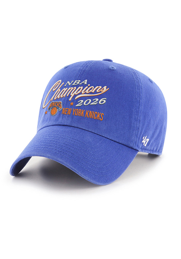 47 New York Knicks ROYAL 2026 NBA Finals Champions Clean Up