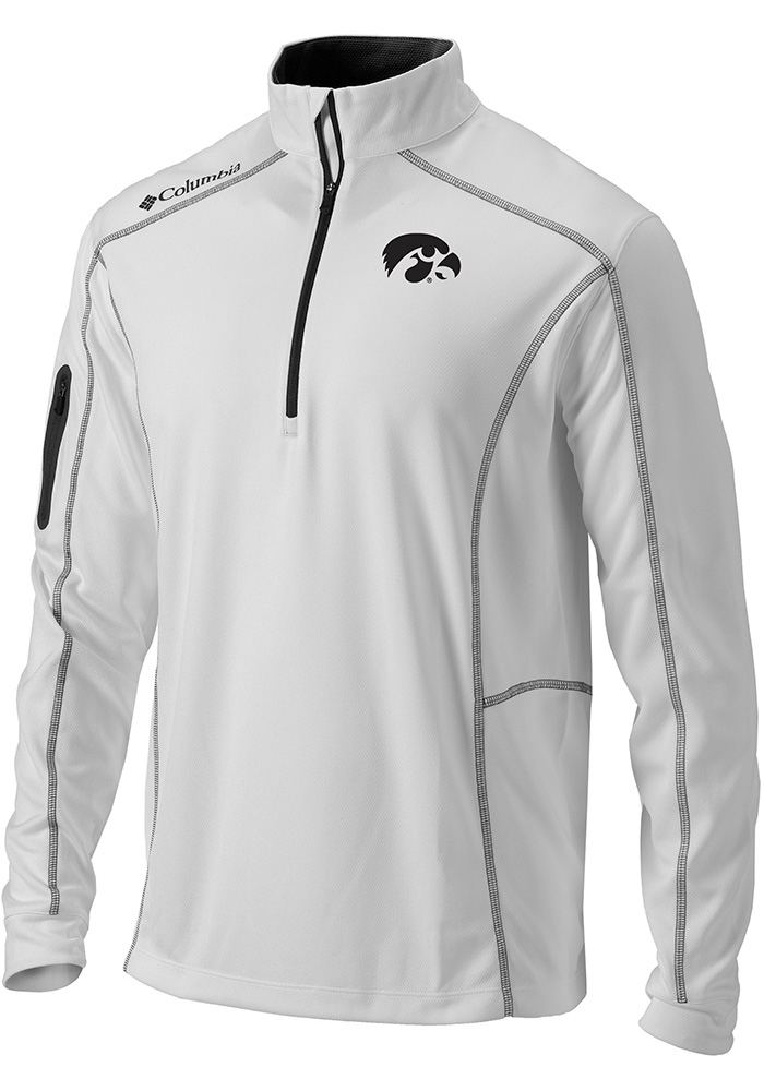 NTT Communications ラグビー ウォームアップウェア Columbia Iowa Hawkeyes Mens White Heat Seal Omni Wick Shotgun