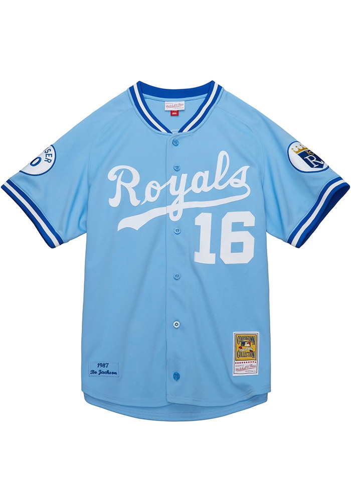 Kansas City Royals Bo Jackson Mitchell and Ness POWDERBLUE 1987