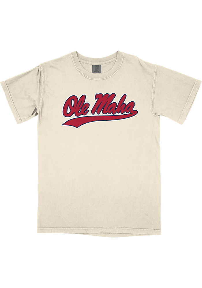 B-Unlimited Ole Miss Rebels IVORY Ole Maha Short Sleeve T Shirt