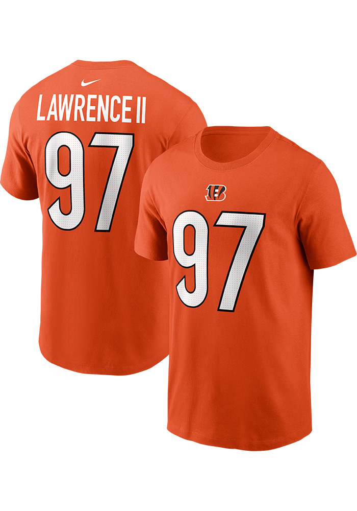 Dexter Lawrence Cincinnati Bengals ORANGE Alternate Short Sleeve