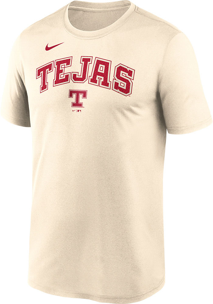 Nike Texas Rangers NATURAL Fanwear City Connect Script Legend