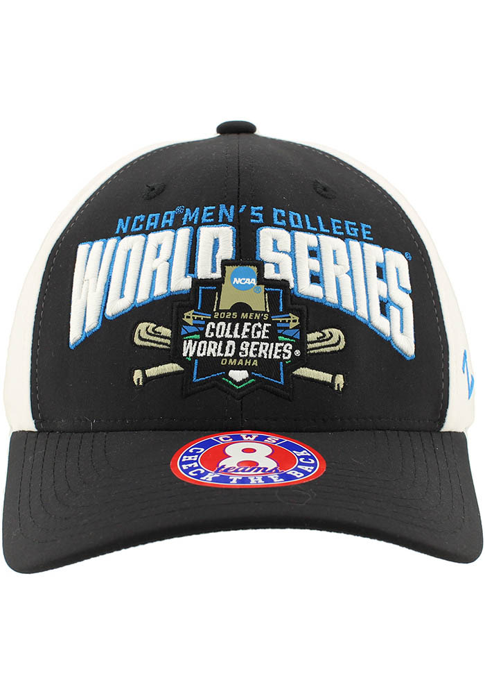 Mens 2025 Mens College World Series Hype BLACK Zephyr Flex Hat