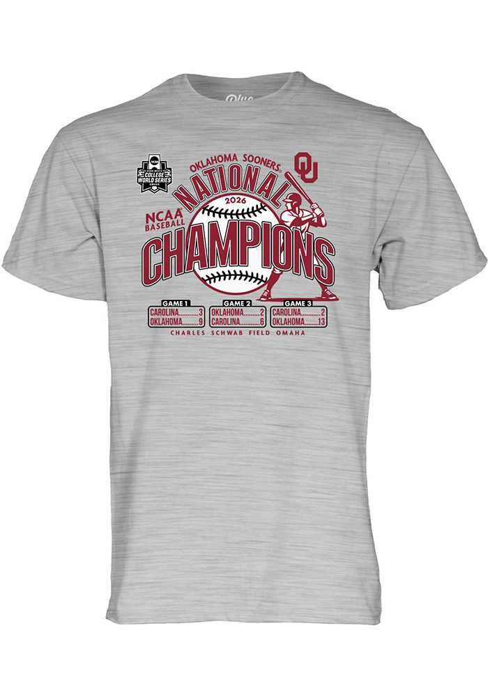 Blue 84 Oklahoma Sooners GREY HEATHER 2026 College World Series