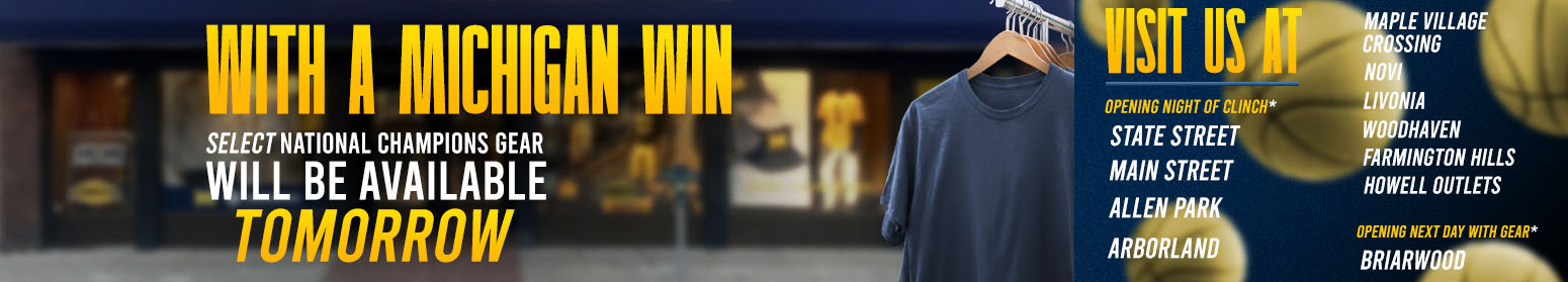 with a Michigan win select national champions gear will be available tomorrow