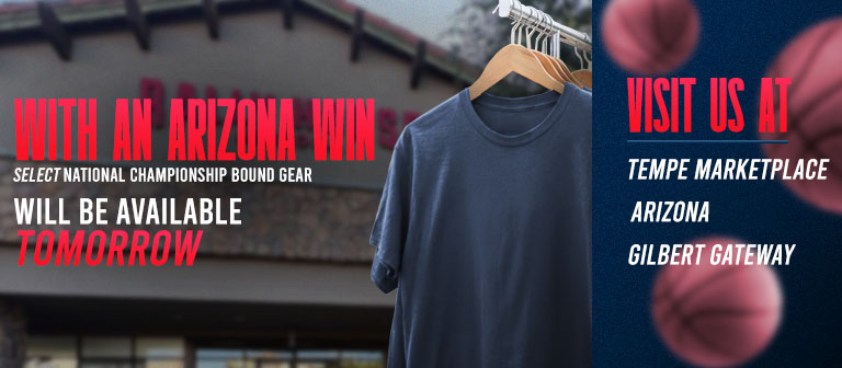 with an Arizona win select national championship bound gear will be available tomorrow