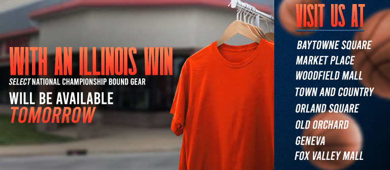 With an Illinois win select national championship bound gear will be available tomorrow