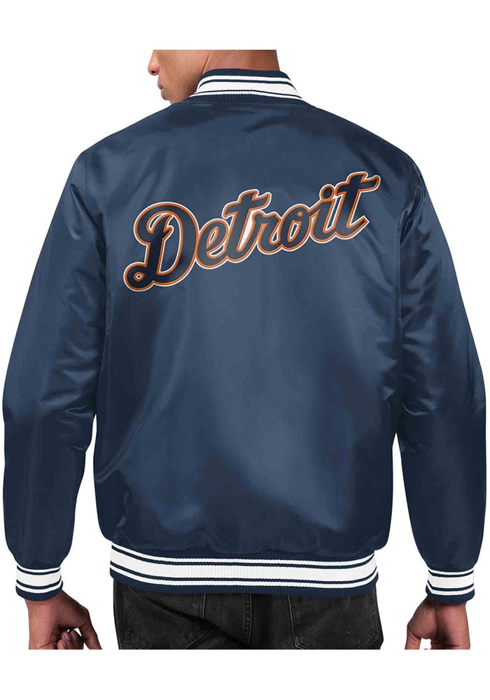 Starter Detroit Tigers Mens NAVY Varsity Medium Weight Jacket