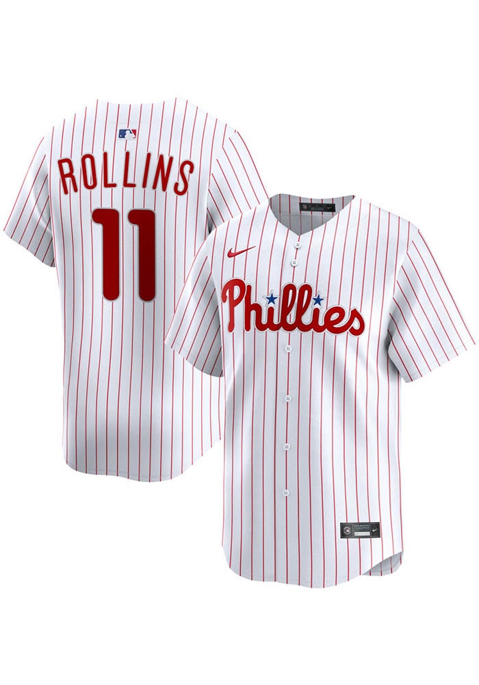 Jimmy Rollins Philadelphia Phillies Mens White Home Limited