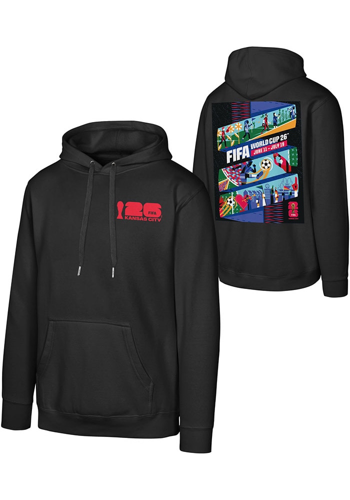 FIFA Kansas City Mens BLACK Host City Poster Hoodie - 264374616