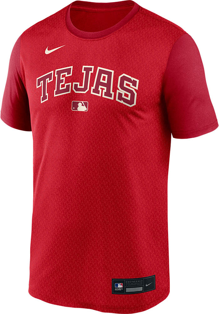 Nike Texas Rangers Red Authentic Collection City Connect Velocity