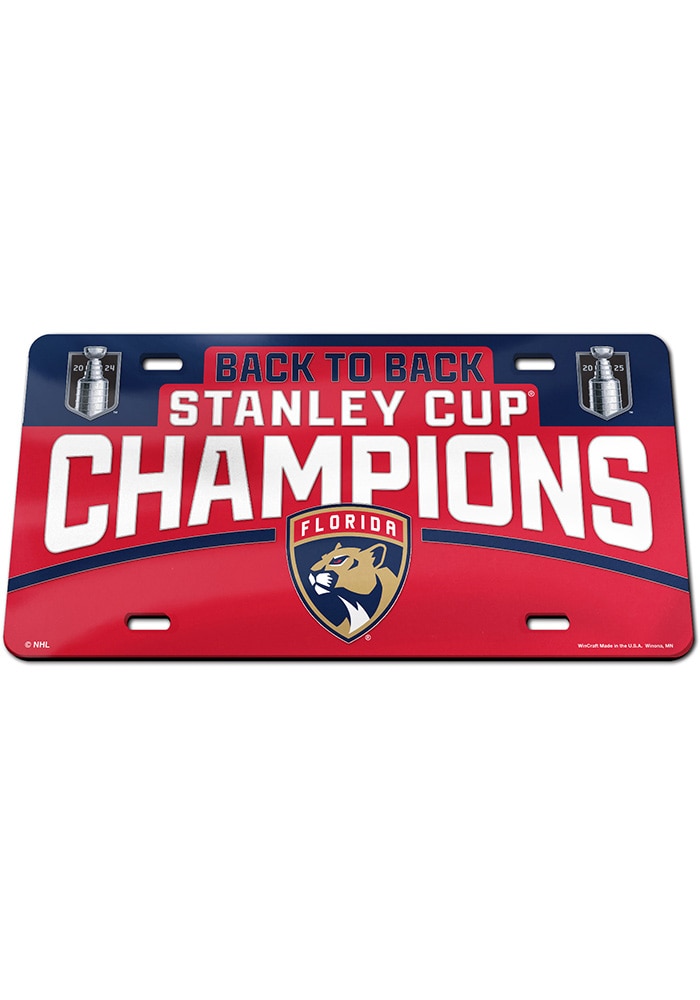 Florida Panthers License Plate- Florida Panthers Red Back to Back