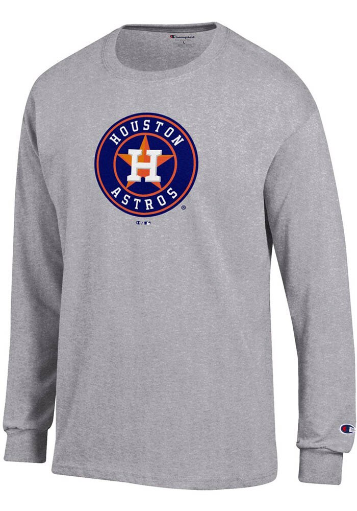 Champion Houston Astros Jersey Long Sleeve T Shirt ATHLETICGREY