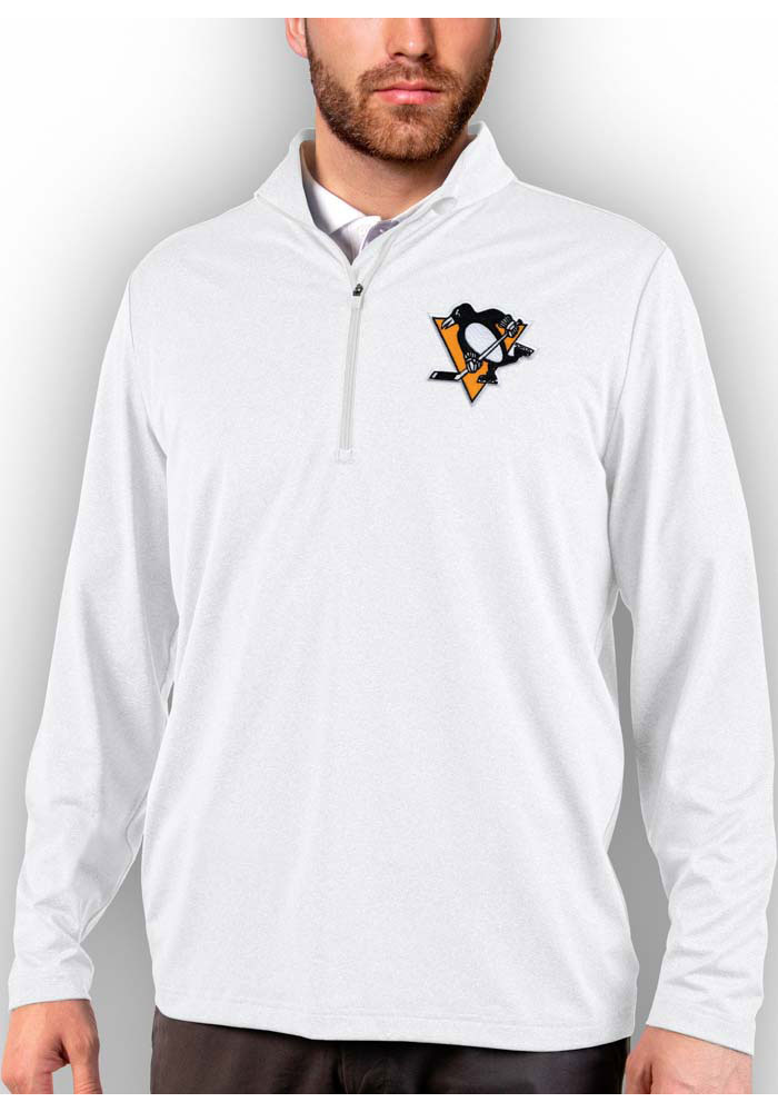 Antigua Pittsburgh Penguins Mens WHITE Rally 2.0 Pullover - 32313093