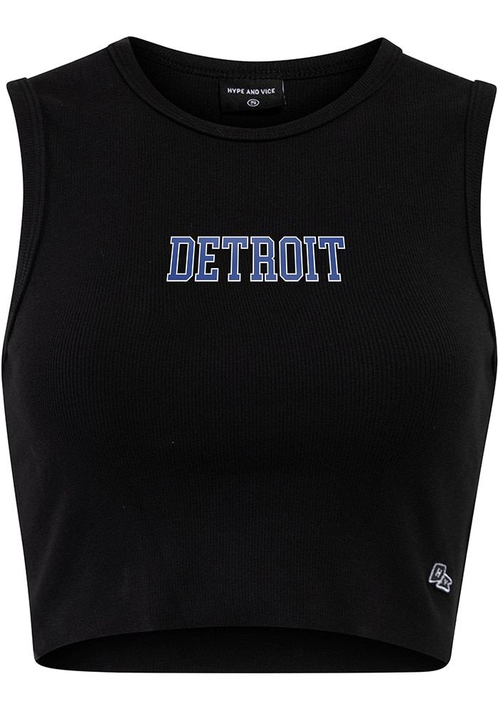 Detroit Hype and Vice Womens BLACK Cut Off Tank Tank Top - 33971062