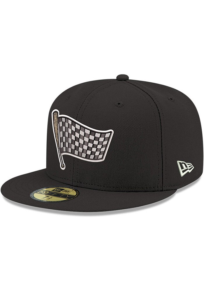 Indianapolis Indians Mens Checkered Flag GCP 59FIFTY BLACK New Era