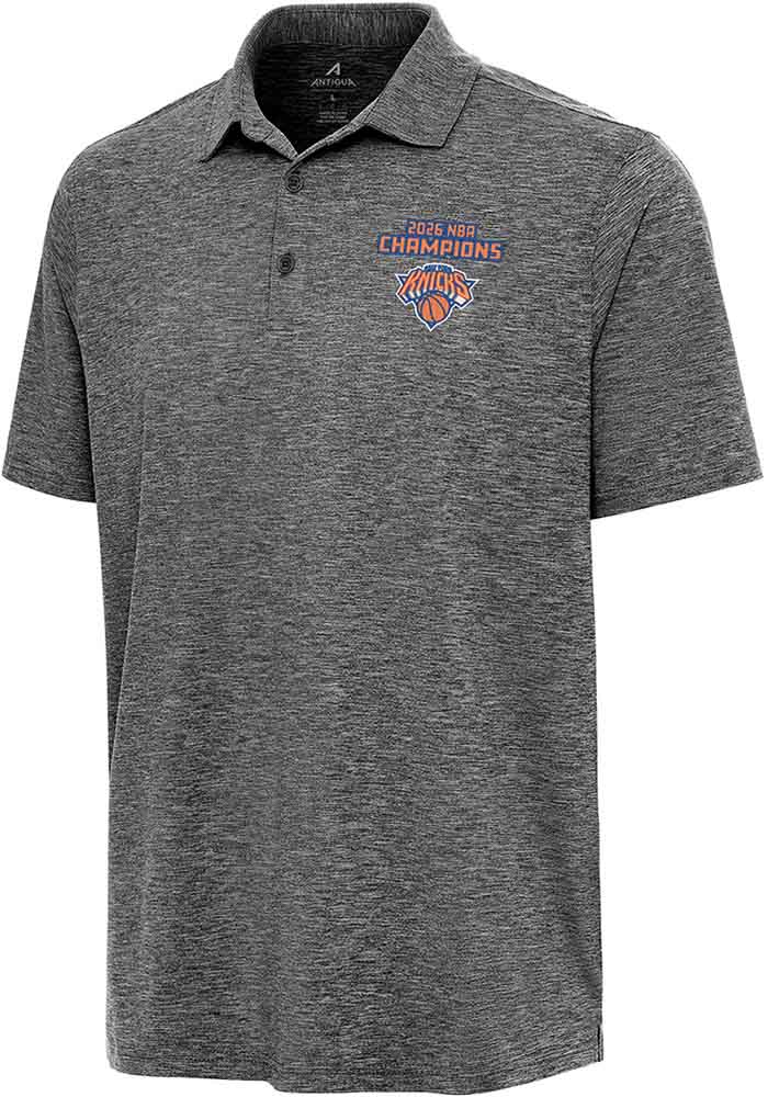 Antigua New York Knicks Mens 2026 NBA Champion Par 3 BLACK-HEATHER