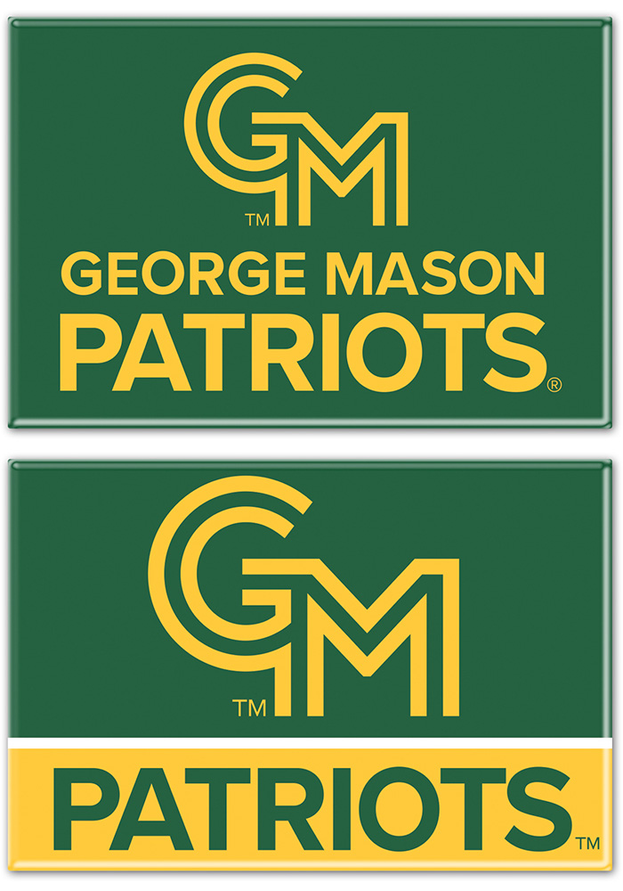 George Mason University GREEN 2pk Rectangle Magnet - 3784513