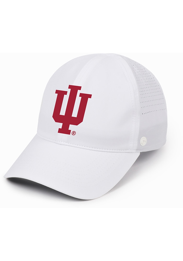 Indiana Hoosiers White Performance Ponyback Womens Adjustable Hat