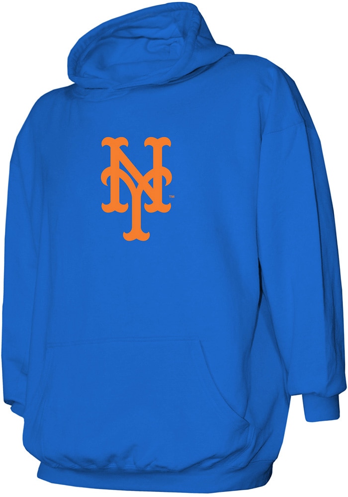 New York Mets Stitches Youth ROYAL Logo Long Sleeve Hoodie - 39670077