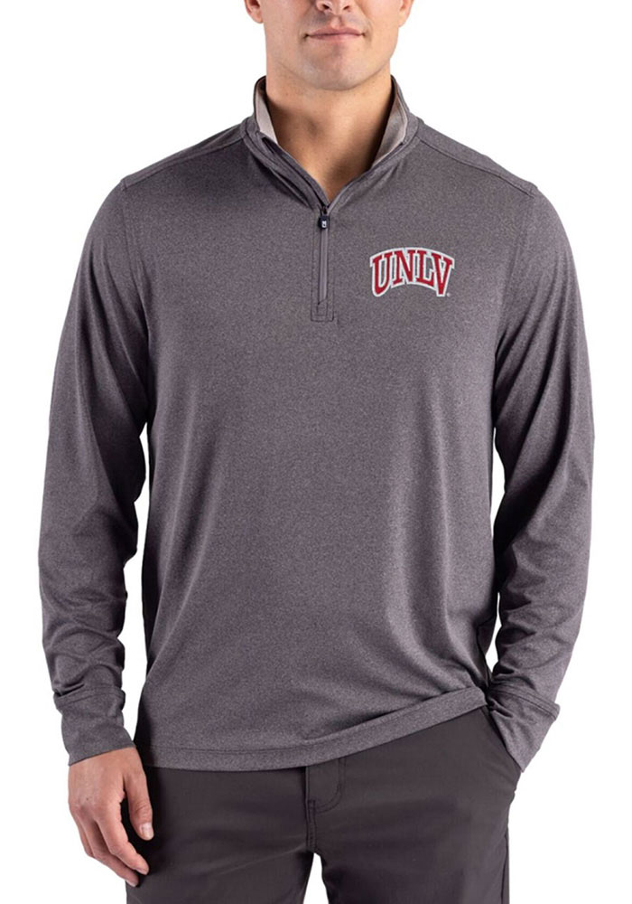 Cutter and Buck UNLV Runnin Rebels Mens BLACK-HEATHER Forge Eco