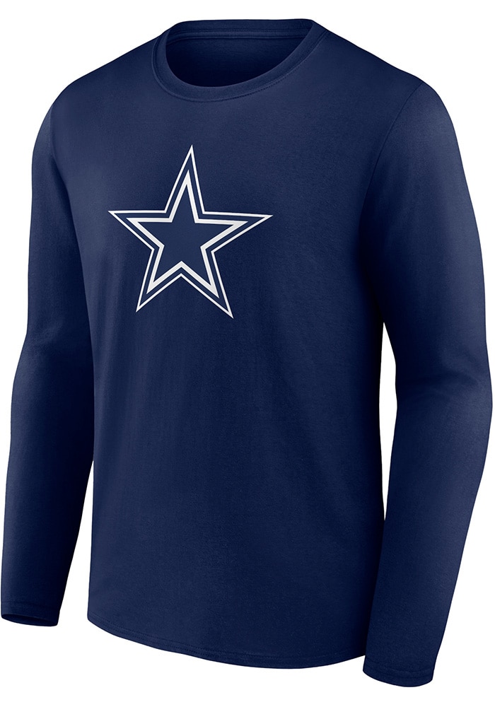 Dallas Cowboys Primary Logo NAVY Long Sleeve T Shirt - 41024585