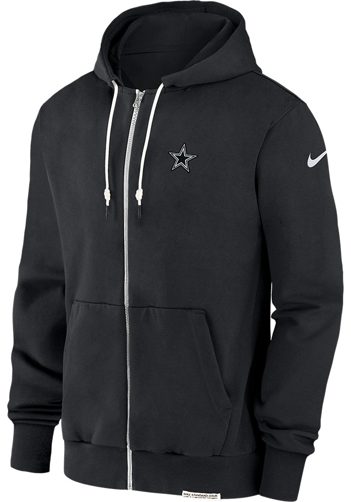 Nike Dallas Cowboys Mens BLACK Sideline Player Full Zip Full Zip