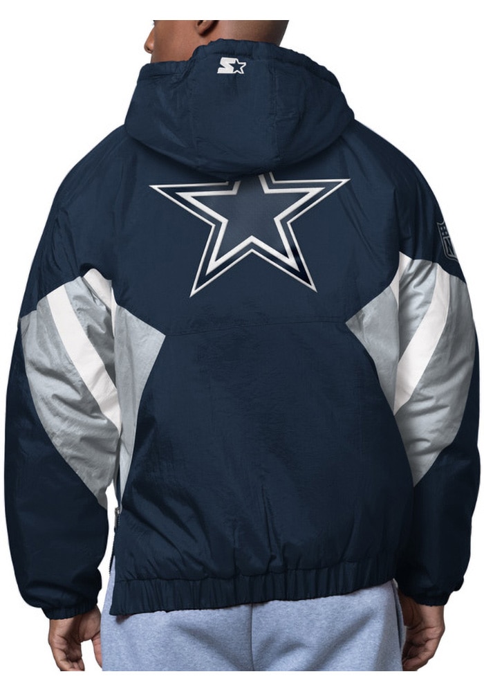 Dallas Cowboys Mens The Line Up NAVY Pullover Jackets - 41026332