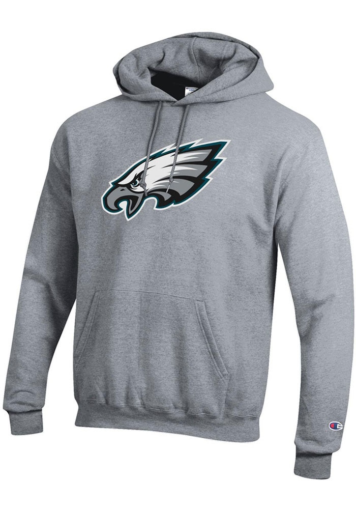 Champion Philadelphia Eagles Mens GREY HEATHER Powerblend Hoodie