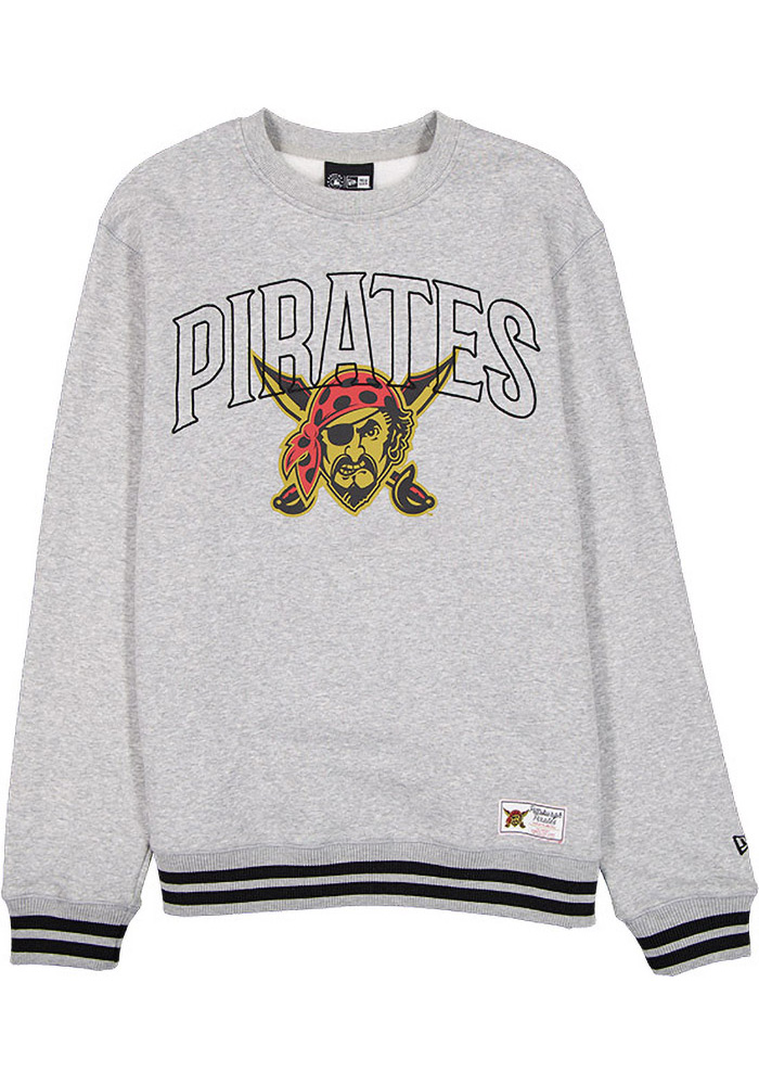 New Era Pittsburgh Pirates Mens GREY City Connect Crew Sweatshirt