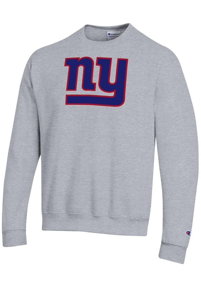 Champion New York Giants Mens GREY HEATHER Powerblend Crew