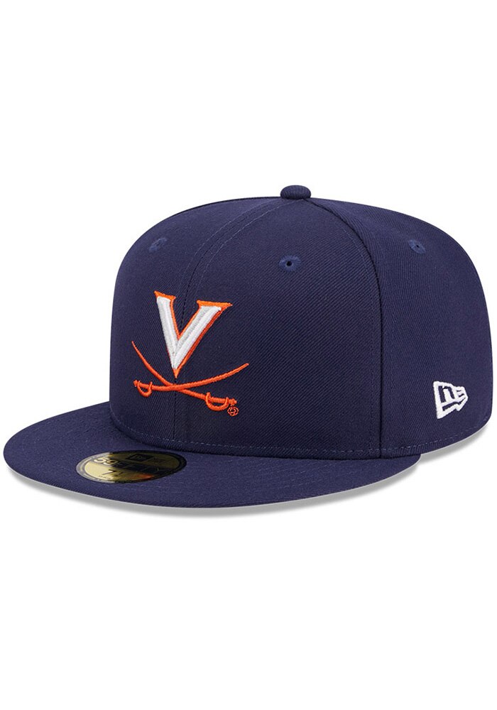Virginia Cavaliers Mens Evergreen 59FIFTY NAVY New Era Fitted Hat