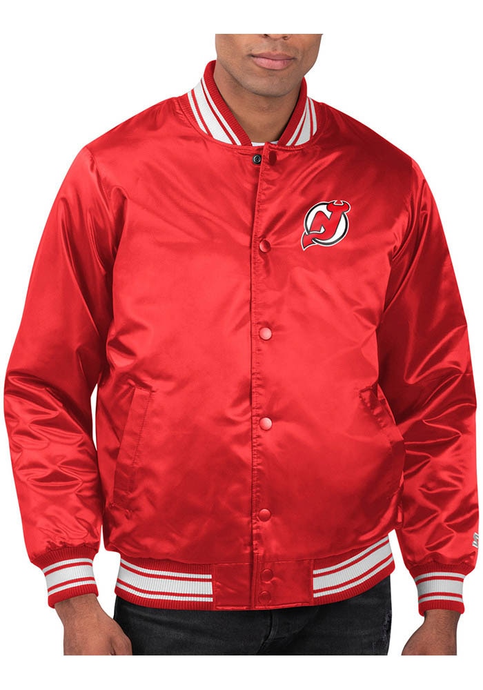 Starter New Jersey Devils Mens Red Stacked Logo Medium Weight
