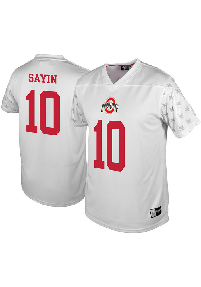 Julian Sayin Ohio State Buckeyes White Football NIL Jersey - 43680072
