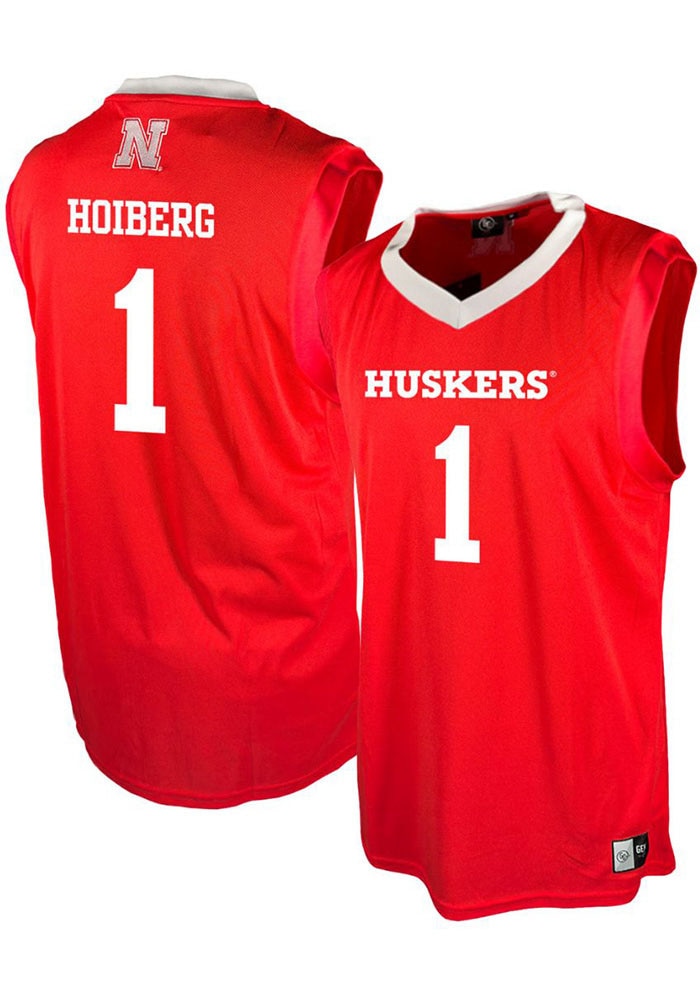 Samuel Hoiberg Mens Red Nebraska Cornhuskers NIL Basketball Jersey