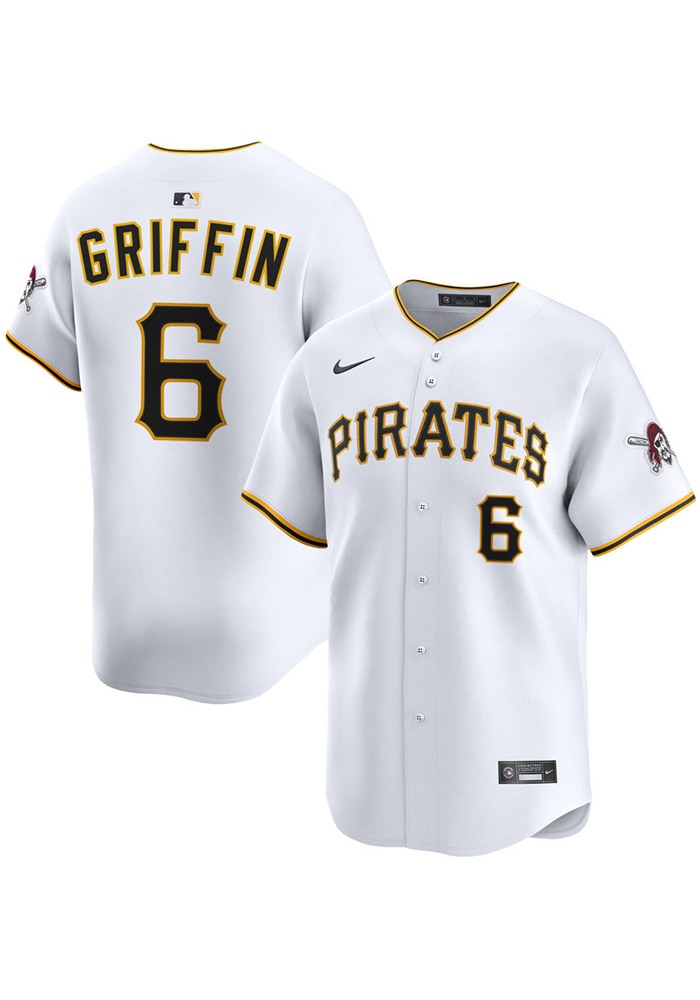 Konnor Griffin Pittsburgh Pirates Mens White Home Limited Baseball